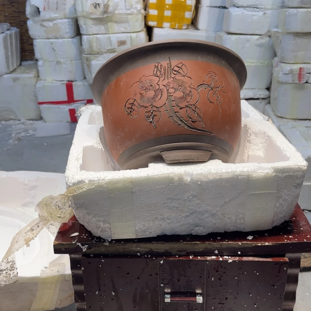 紫砂花盆口径33.21口径