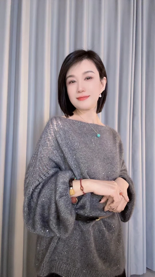 宝石   套头衫    星空马海毛手工编织DIY线材