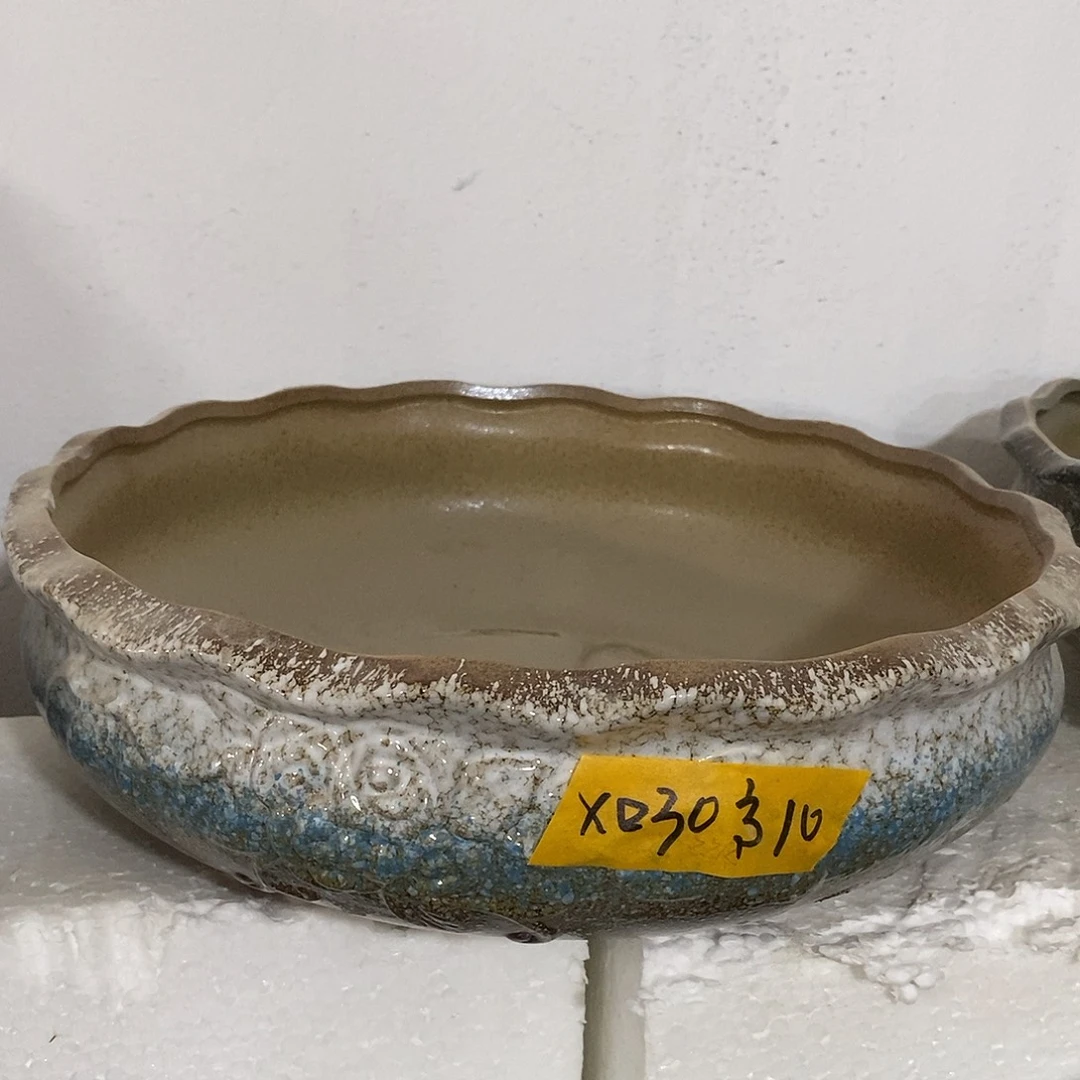 摆件陶盆有孔 瑕疵介意勿拍