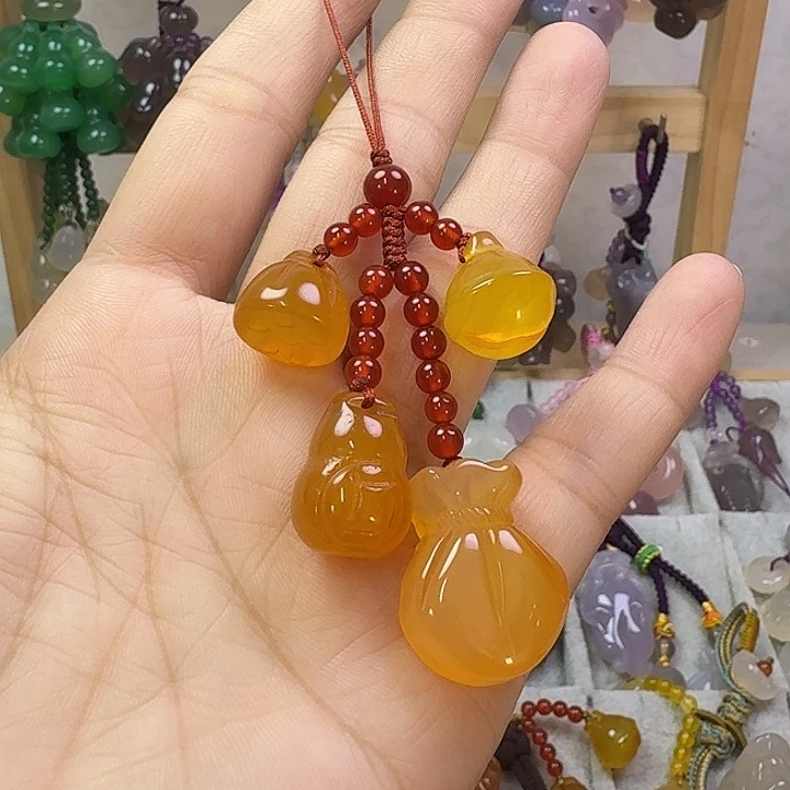 ?****?手机挂件，黄色款钱袋