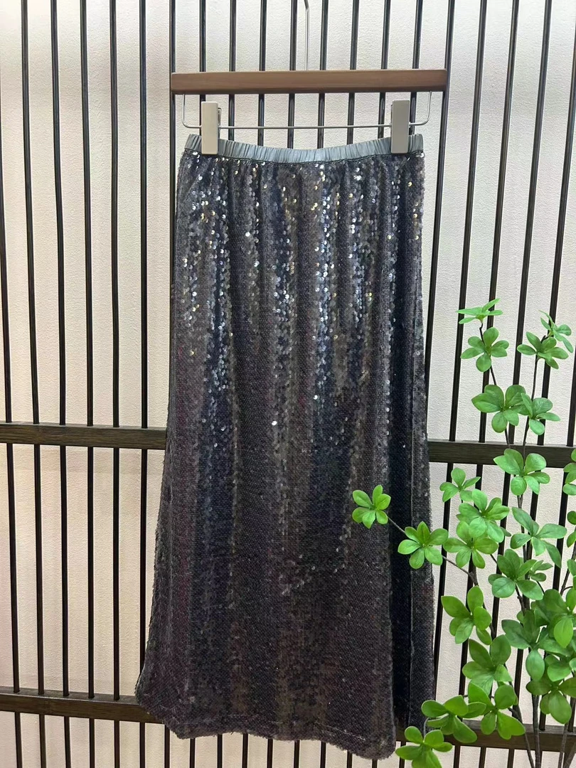 【闪亮】新中式时尚高定亮片半身裙HF-4137