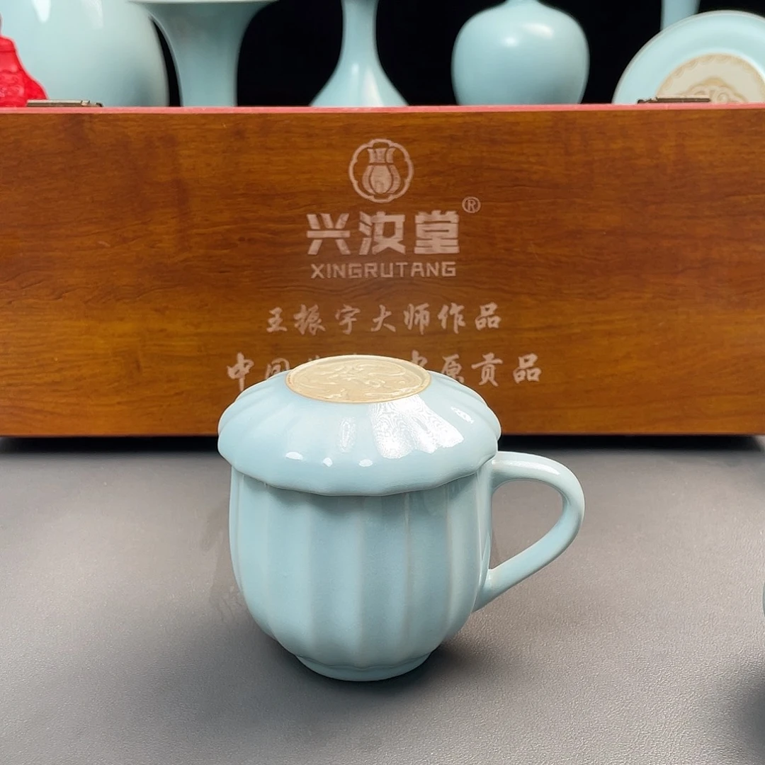瓷片办公杯手工制作老师款