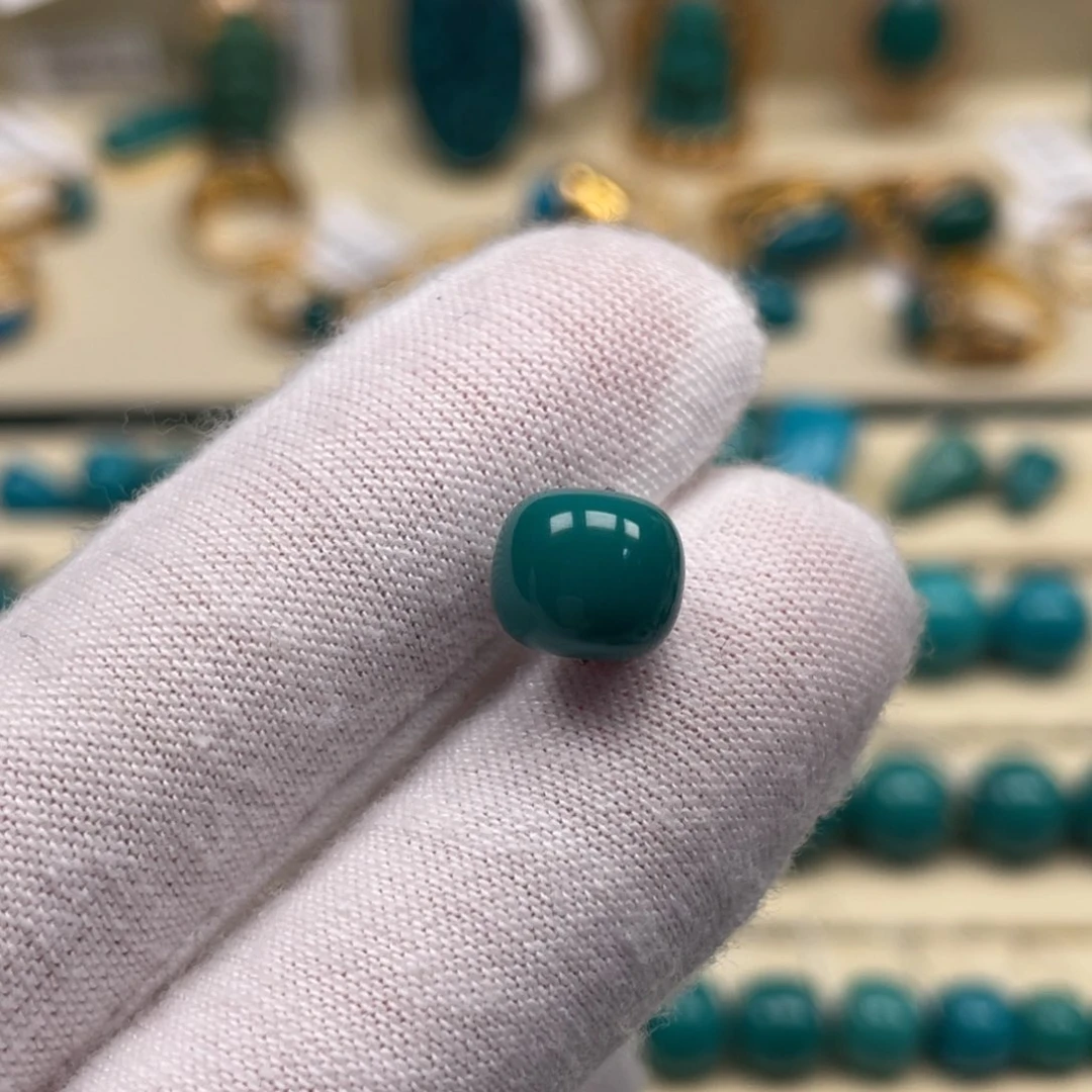 未镶嵌绿松石珠宝奇石8.9×7.8mm