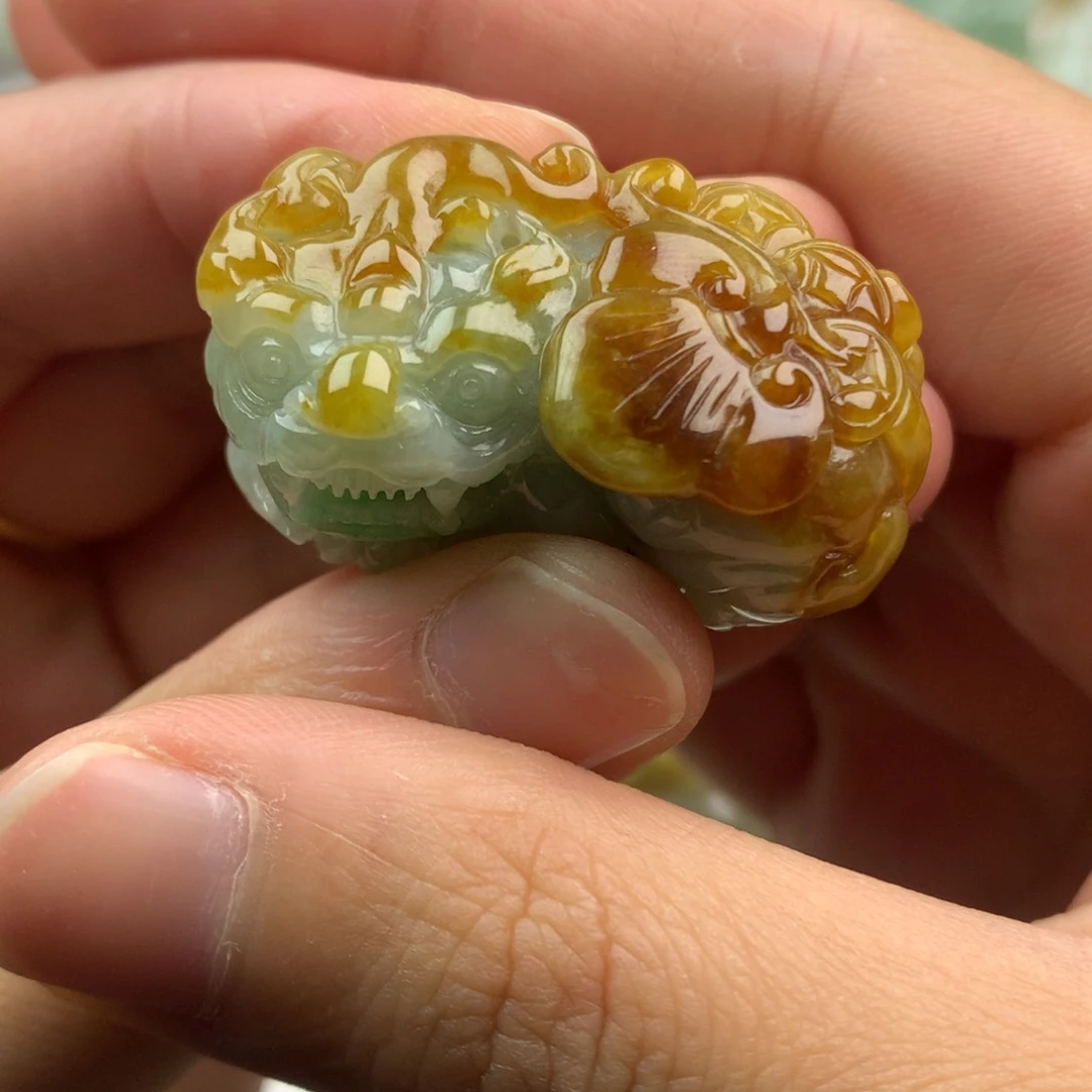 翡翠未镶嵌吊坠(不含链)天然缅甸翡翠貔貅吊坠