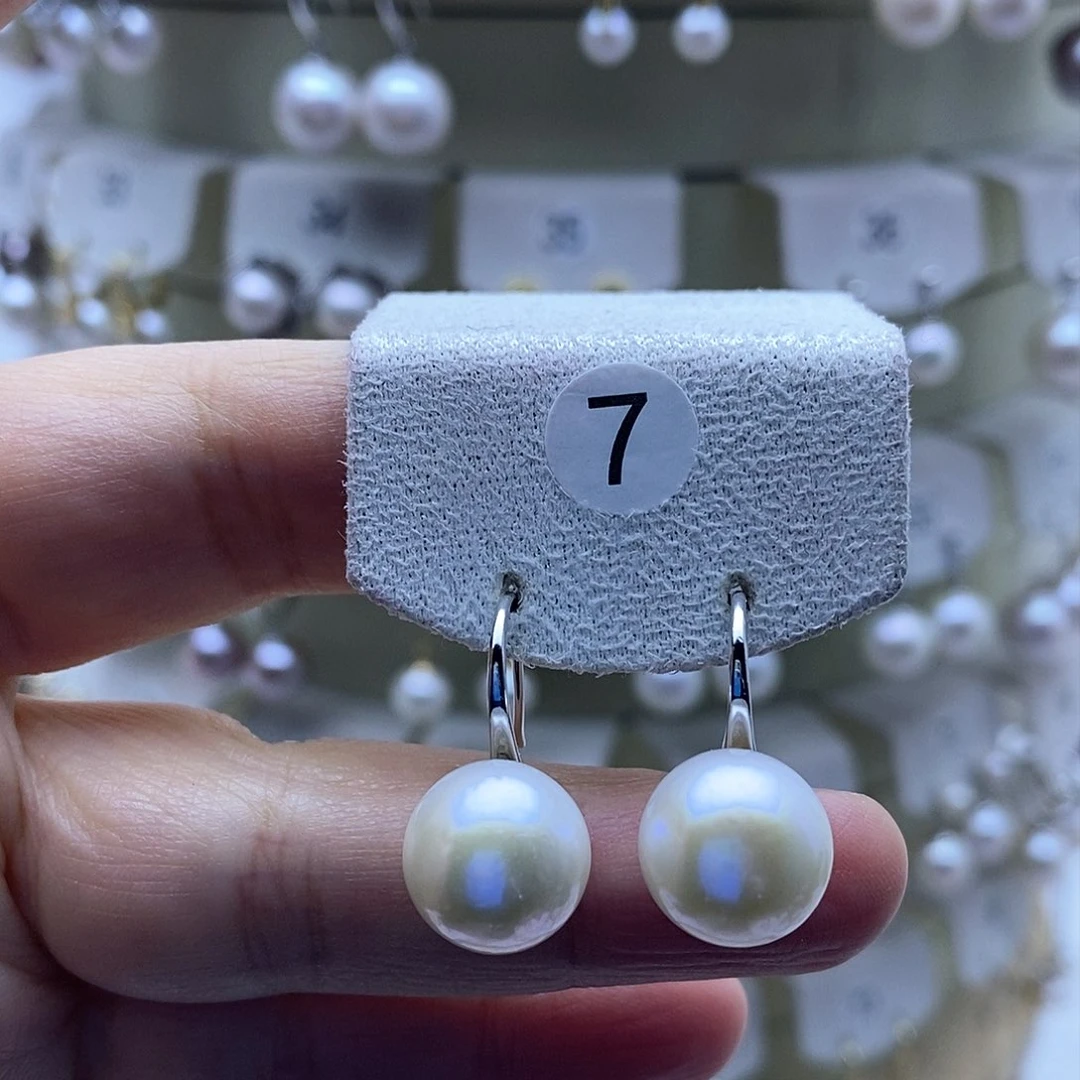 淡水珍珠耳饰银S925镶嵌