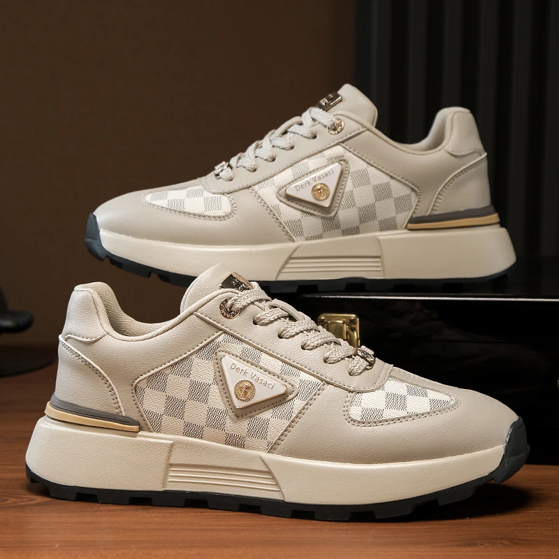 德克瓦萨奇官方正品透气皮面软底耐磨新款时尚舒适男士休闲运动鞋