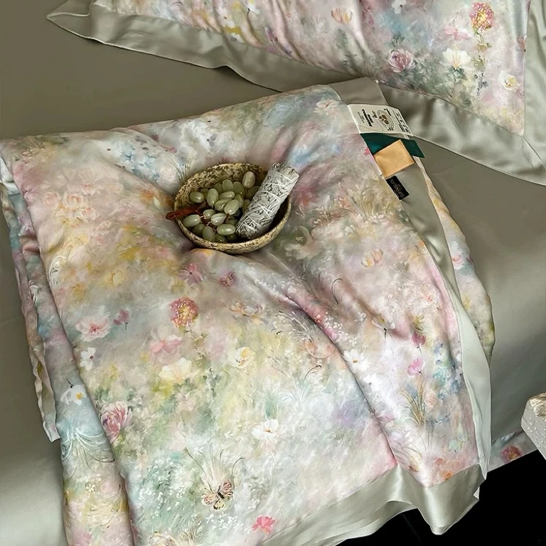 薄雾晨曦|兰精天丝数码印花高雅轻奢亲肤透气夏被夏被四件套