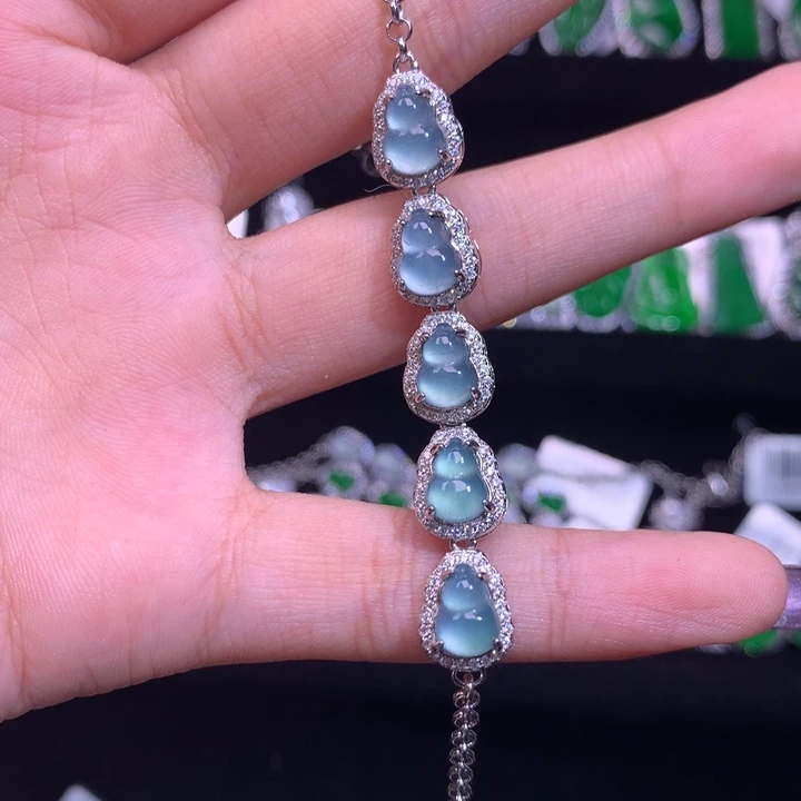 【闪购商品】颈饰银S925镶嵌翡翠天然翡翠