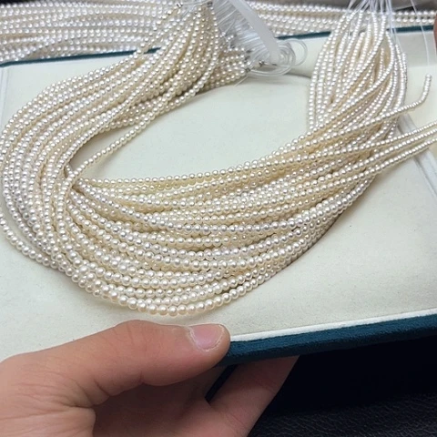 淡水珍珠珍珠项链银S925镶嵌8