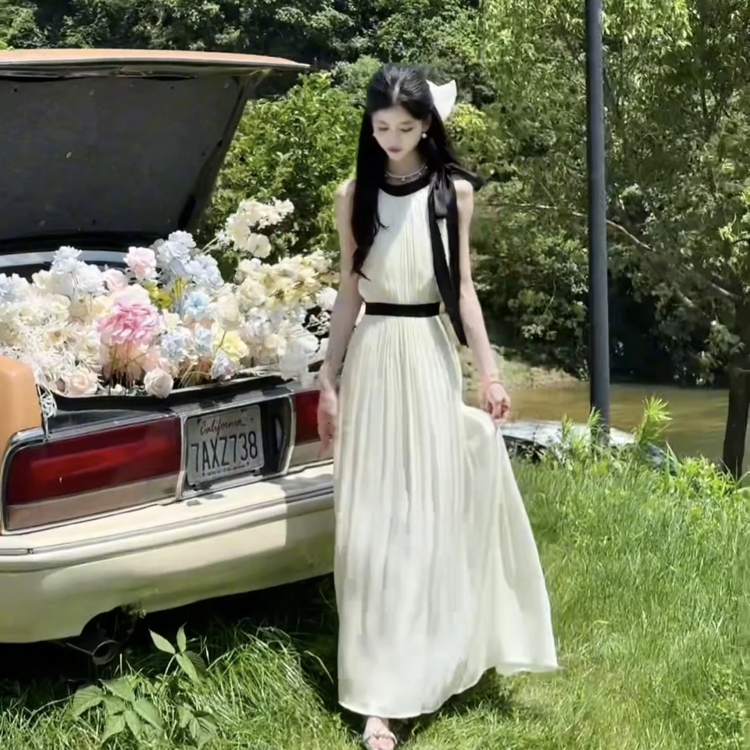 La Chapelle/拉夏贝尔【琉光梦境】25夏新千金清冷仙气连衣裙10529