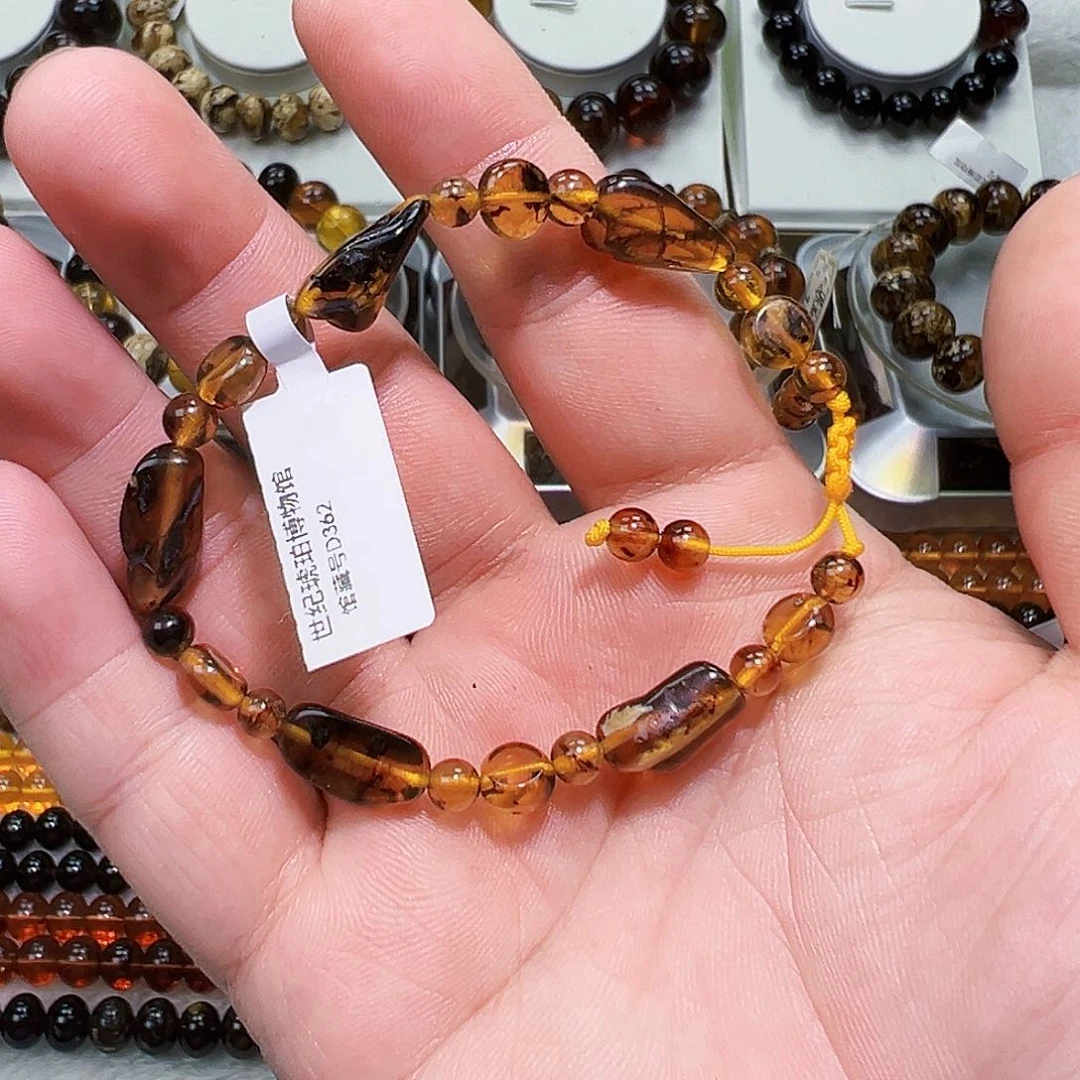 手链琥珀未镶嵌抚顺