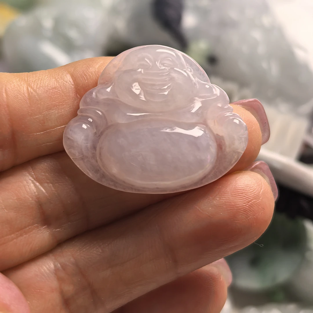 天然A货翡翠缅料白冰佛公卡23加卡24加卡25加无裂纹一个随机发