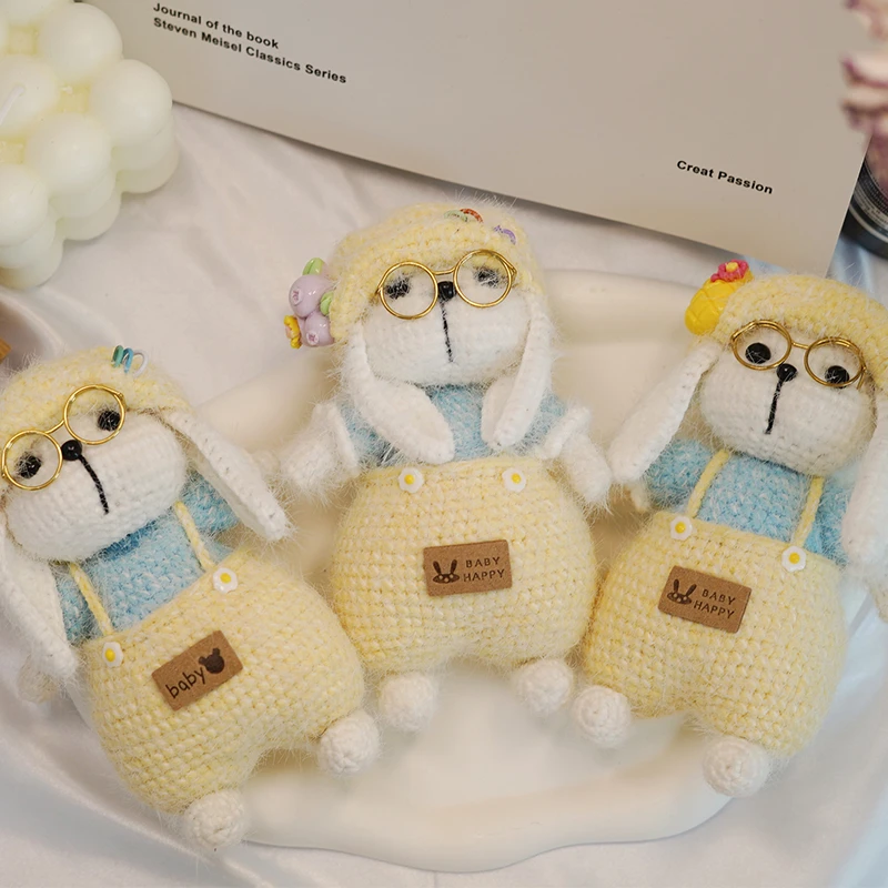 贝雷帽糖兔 手工钩织手工DIY百搭时尚创意玩偶钩织