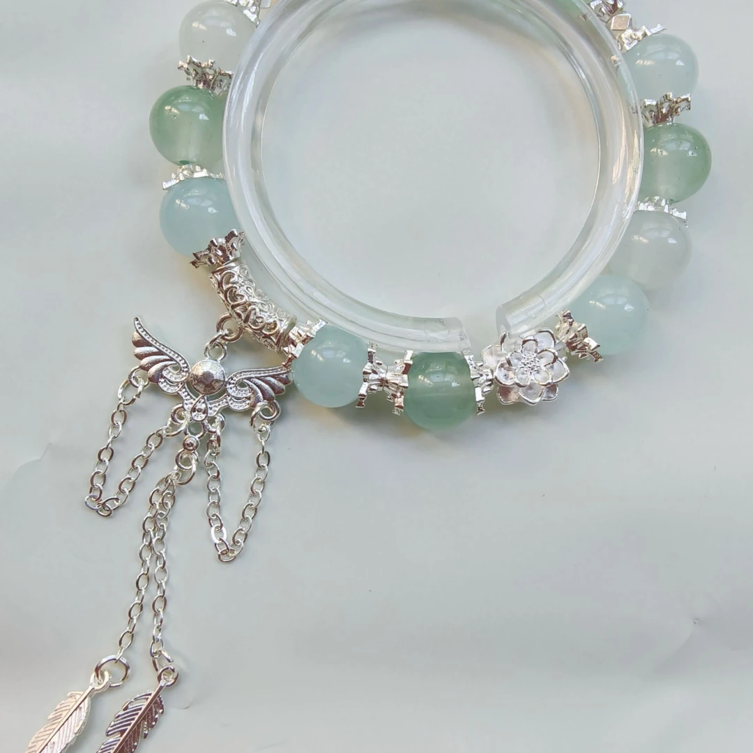 非金属铅玻璃手链 合金琉璃手链手工diy设计