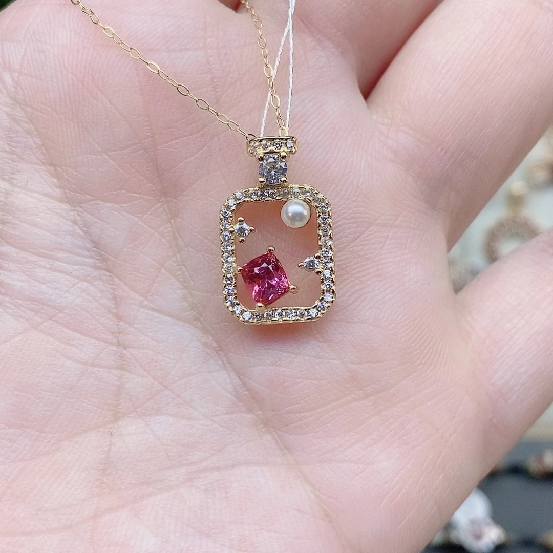 尖晶石银S925镶嵌吊坠(赠链)