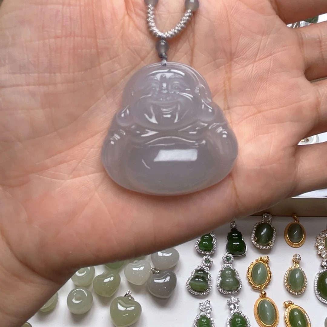 和田玉未镶嵌吊坠(不含链)明**风