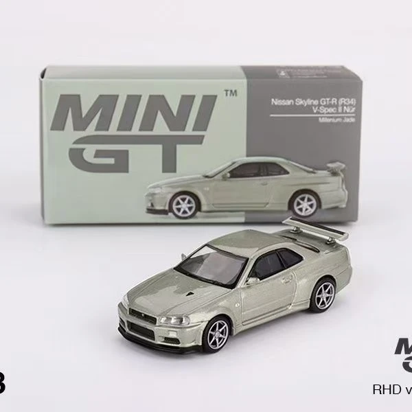 顺丰包邮MINIGT1:64#1003 尼桑 Skyline GT-R R34 V-Spec合金车模