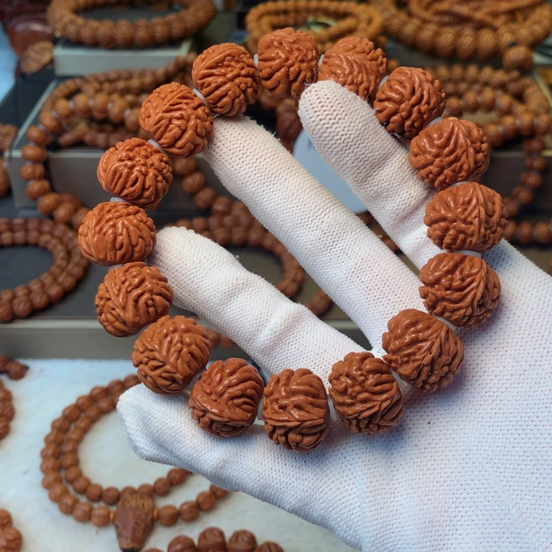 桃核手串秦岭龙纹