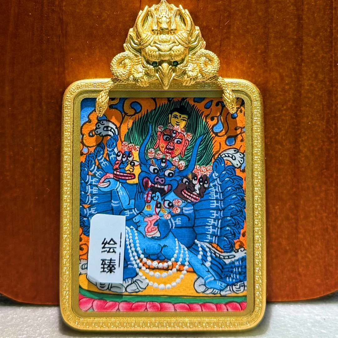 青海热贡手绘大威德