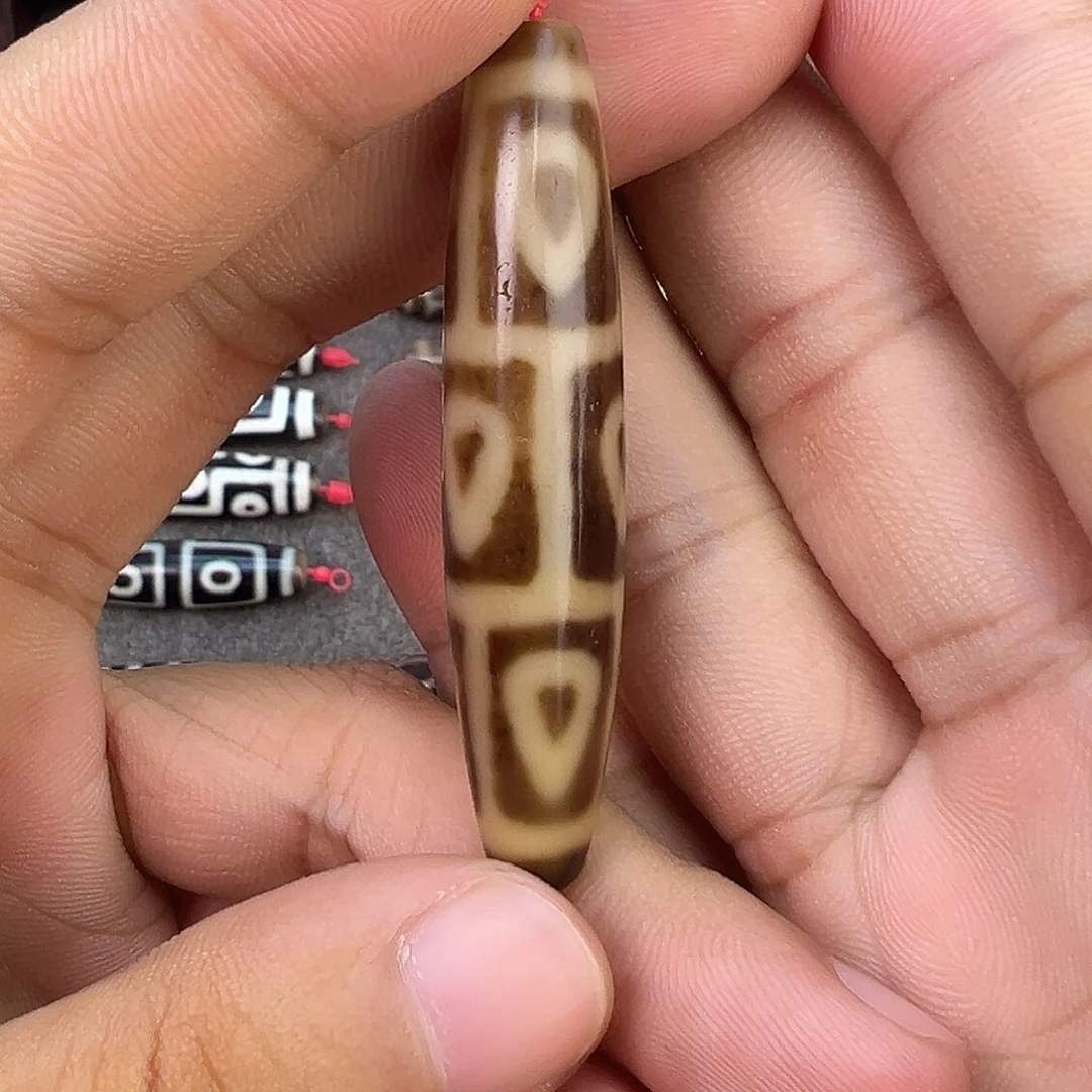 玛瑙/玉髓未镶嵌吊坠(赠链)57尺寸油料菩提九眼天珠