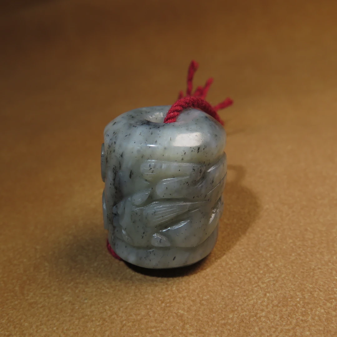 清代玉螭纹勒子/MZ134029/和田玉/民族文物