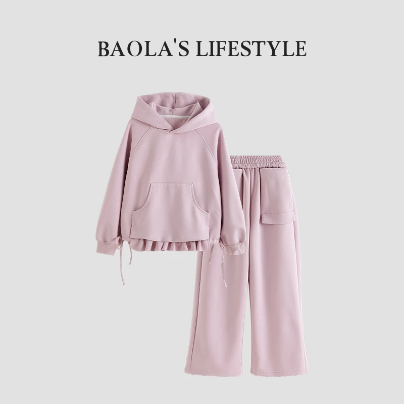 【高定】韩系清新简约夏季儿童女宝甜美舒适运动套装-LC127