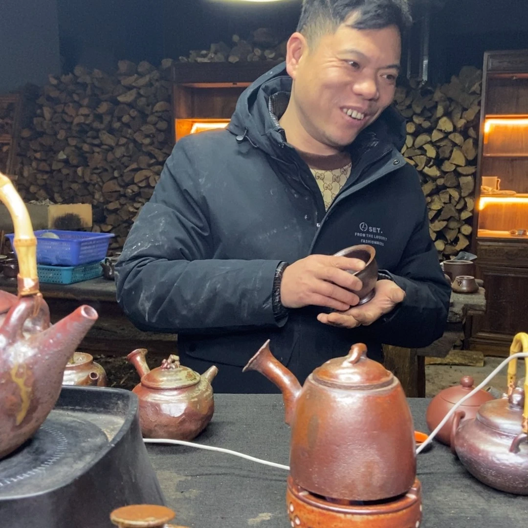 紫砂柴烧紫砂茶具海**月