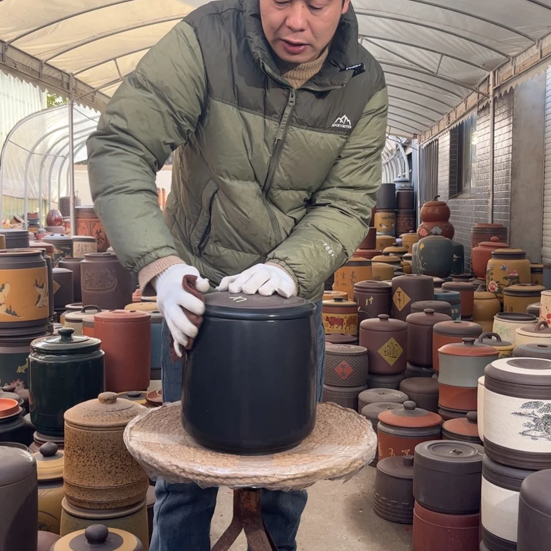 紫砂茶叶罐8饼茶叶罐