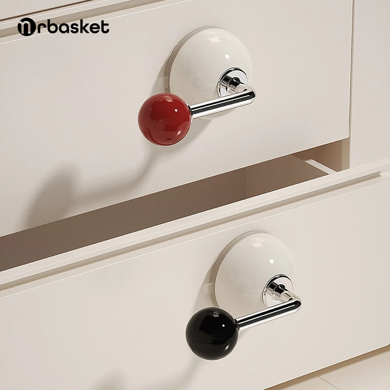 吸盘玻璃门把手免打孔卫生间柜门推拉门手柄厕所冰箱强力粘贴拉手