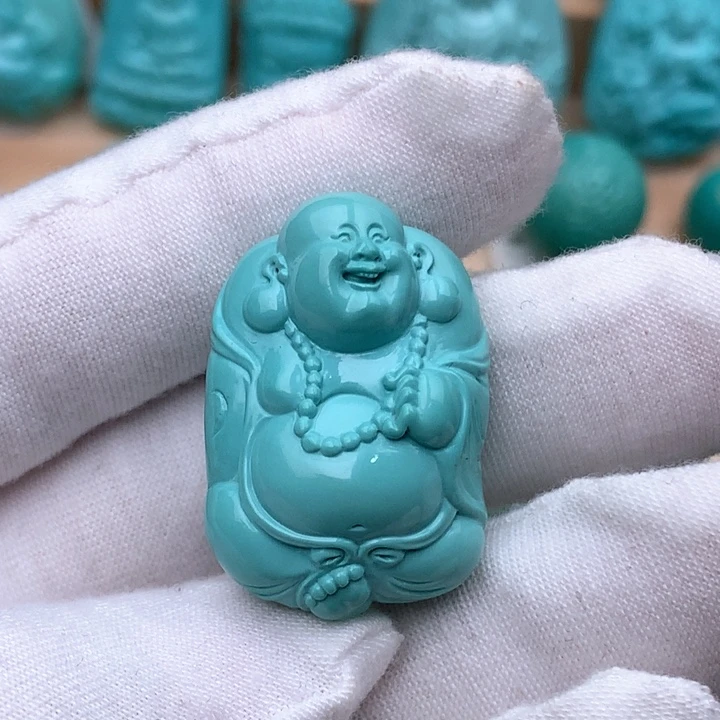 绿松石合金吊坠原矿绿松石