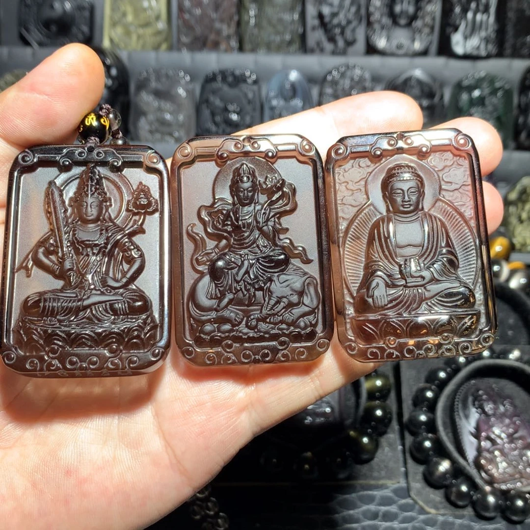 黑曜岩未镶嵌吊坠(赠链)瑾**爸