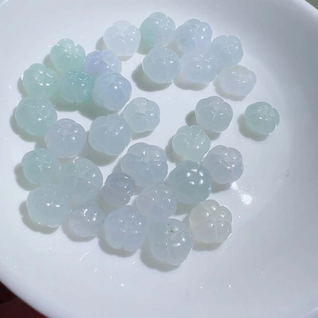 翡翠散珠南瓜珠一个可挑。多样性发货