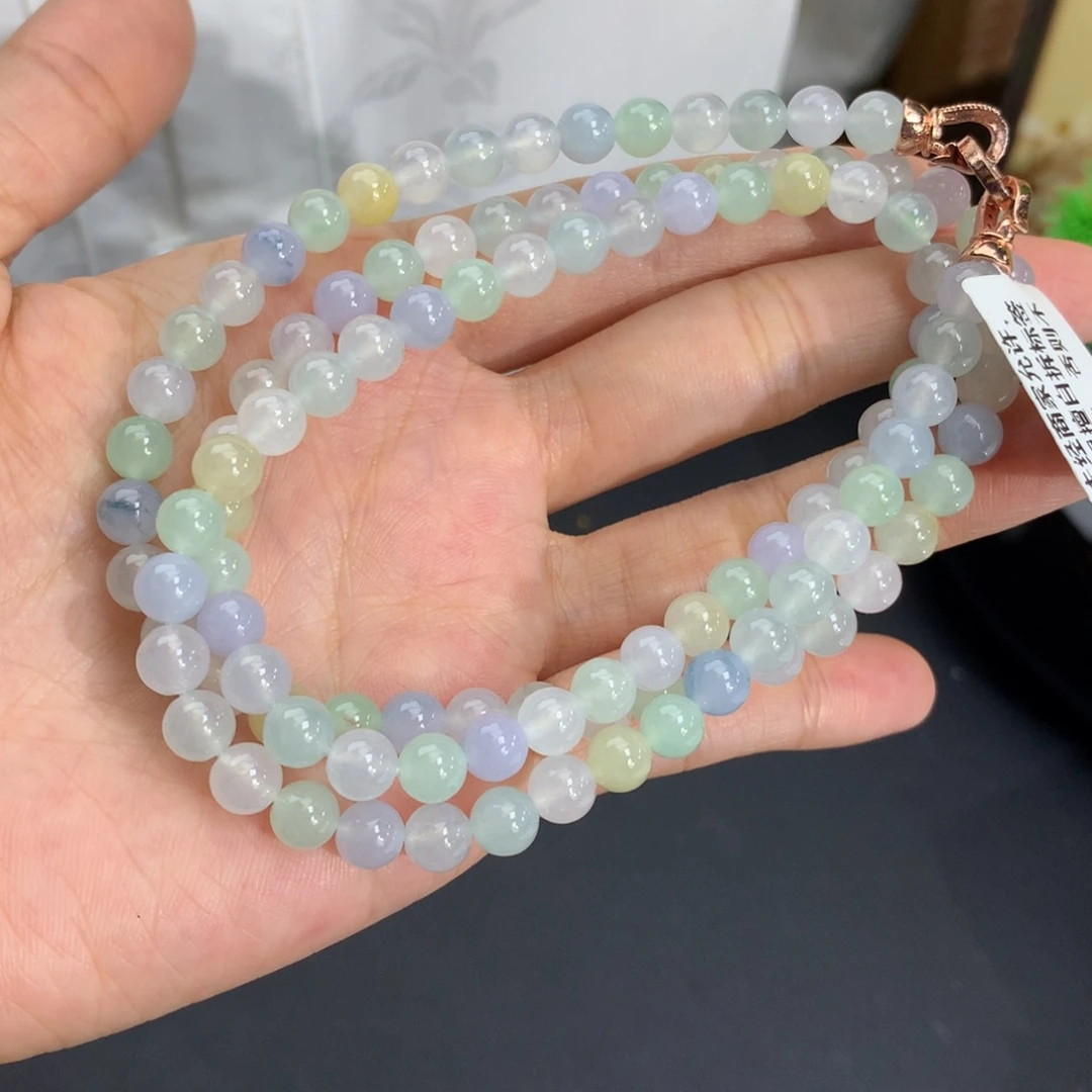 未镶嵌手串翡翠卡6冰胶马卡龙项链