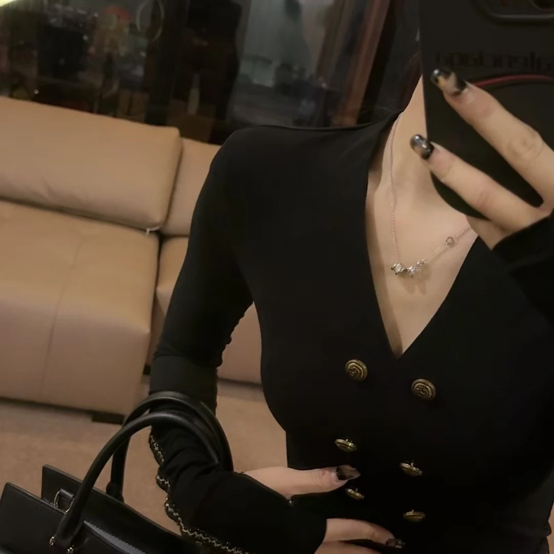 【OS&one show】2025秋冬款赫本风套装裙修身上衣包臀鱼尾裙两件套