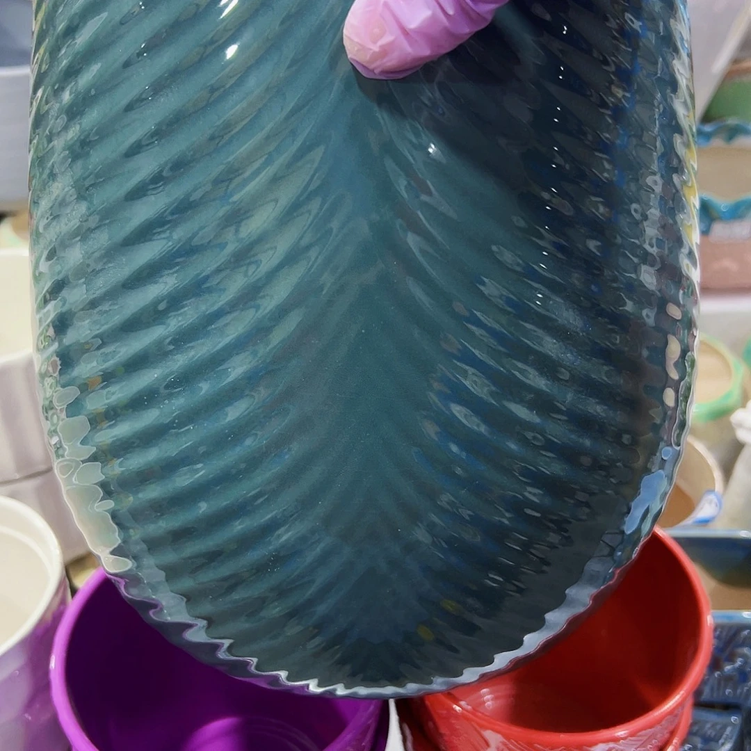 有孔外贸尾单陶瓷花盆凑单10米包邮