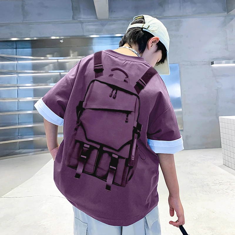【2025夏季】男童夏装T恤新款洋气中大童短袖运动男孩痞帅气时髦潮