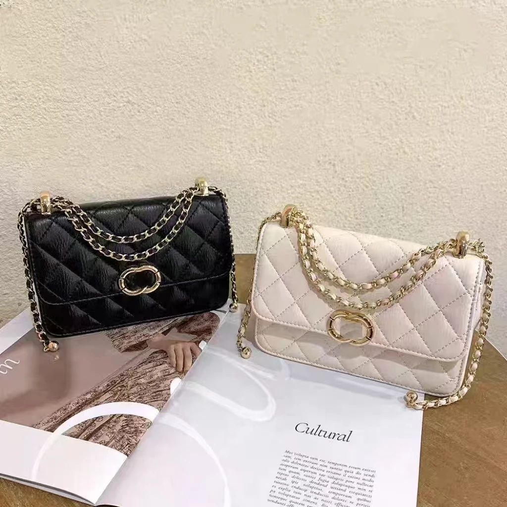 【A921】臭奶奶新款百搭25s双金珠调节链条女包