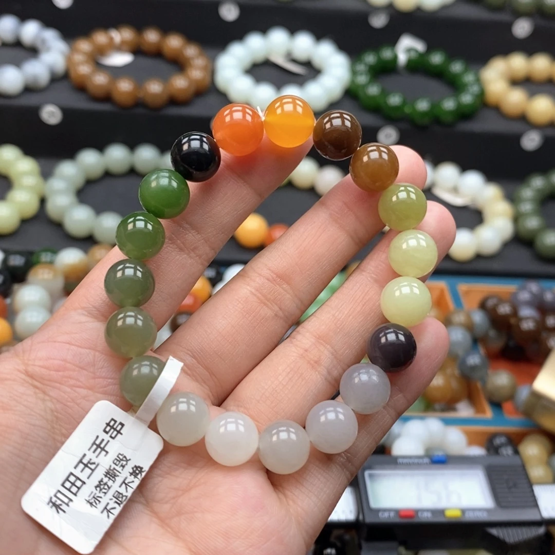 和田玉未镶嵌手串L卡10