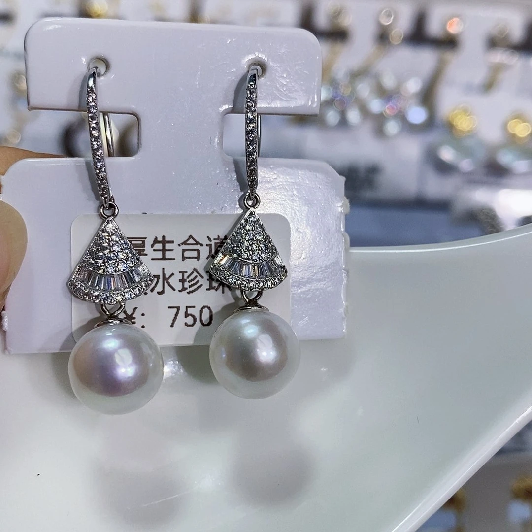 银S925镶嵌淡水珍珠特价清货库存正版珠宝淡水无核极光珍珠