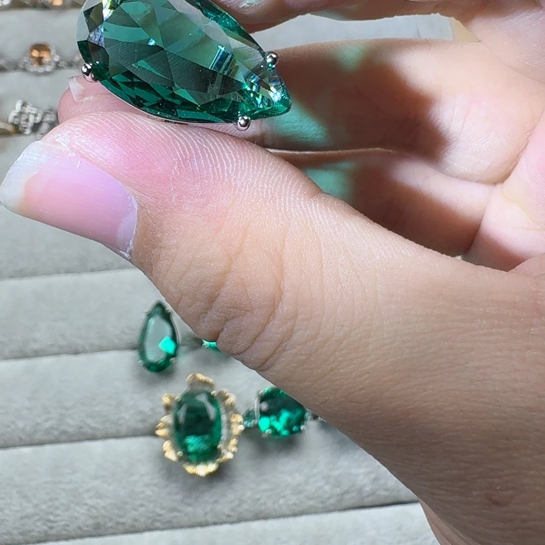 芙蓉石戒指银S925镶嵌