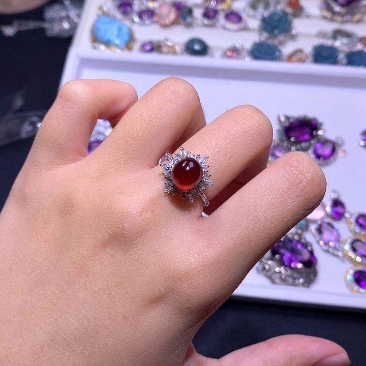 【闪购商品】银S925镶嵌戒指黄晶