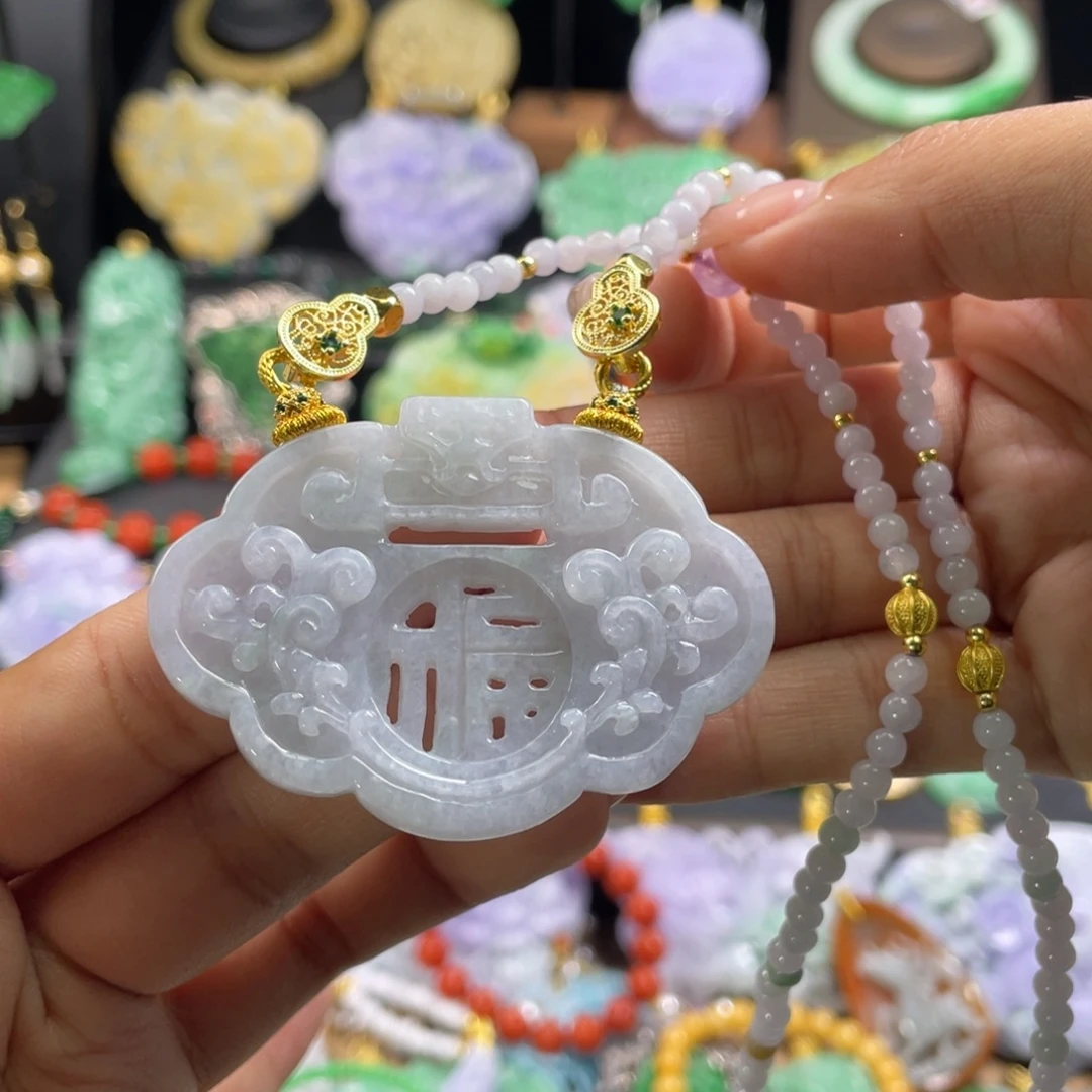 翡翠未镶嵌颈饰代编织