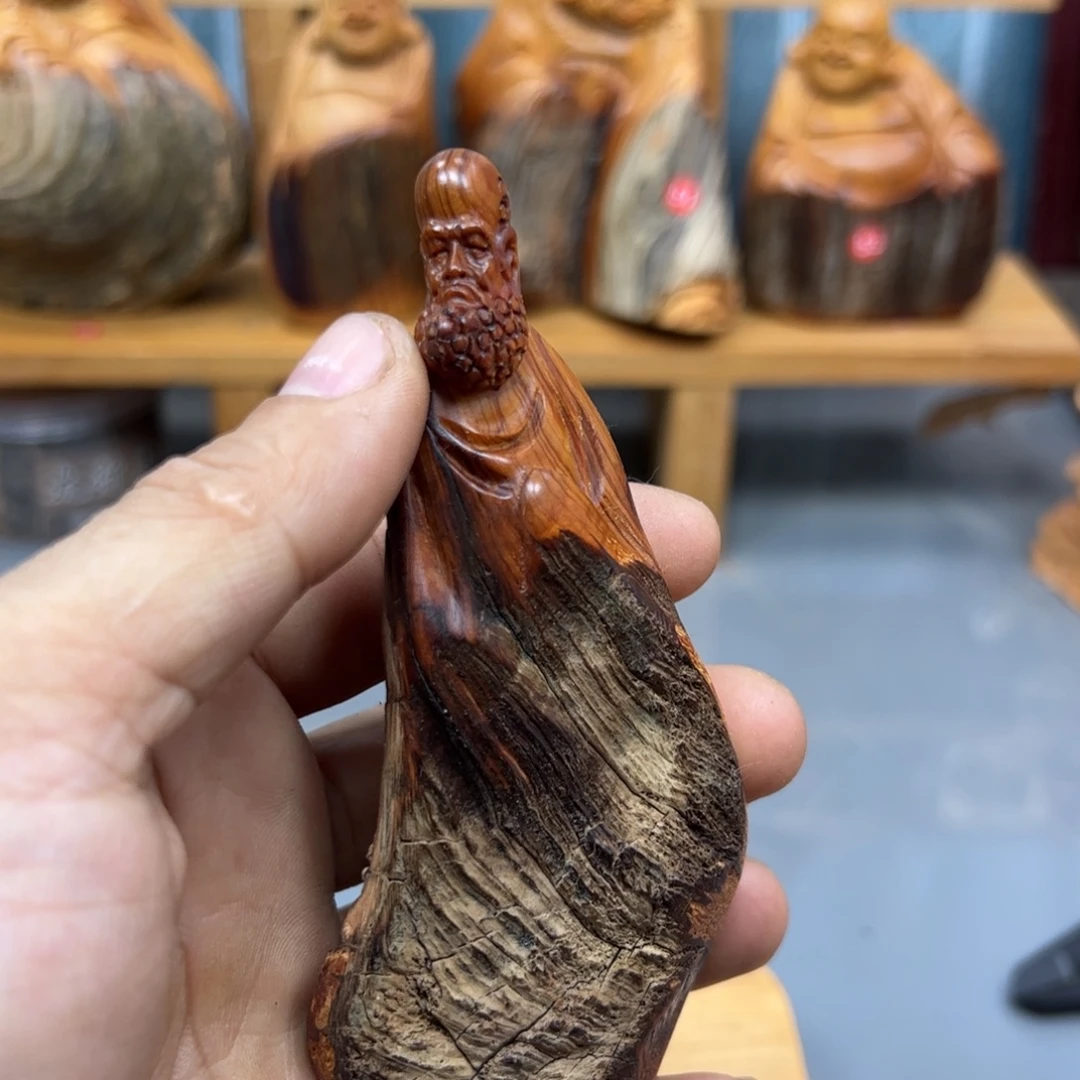 宝***盒木崖柏木摆件手把件