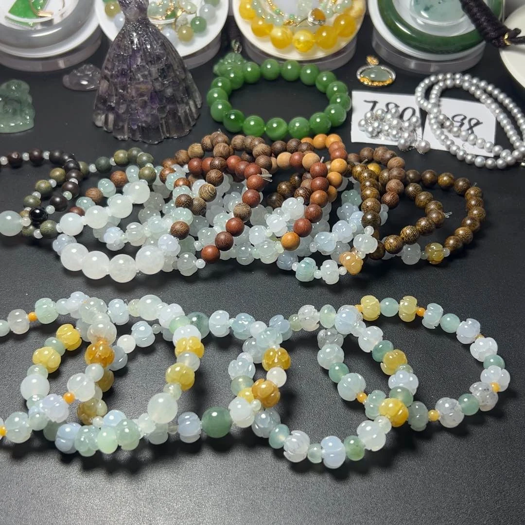 18K金镶嵌手链翡翠