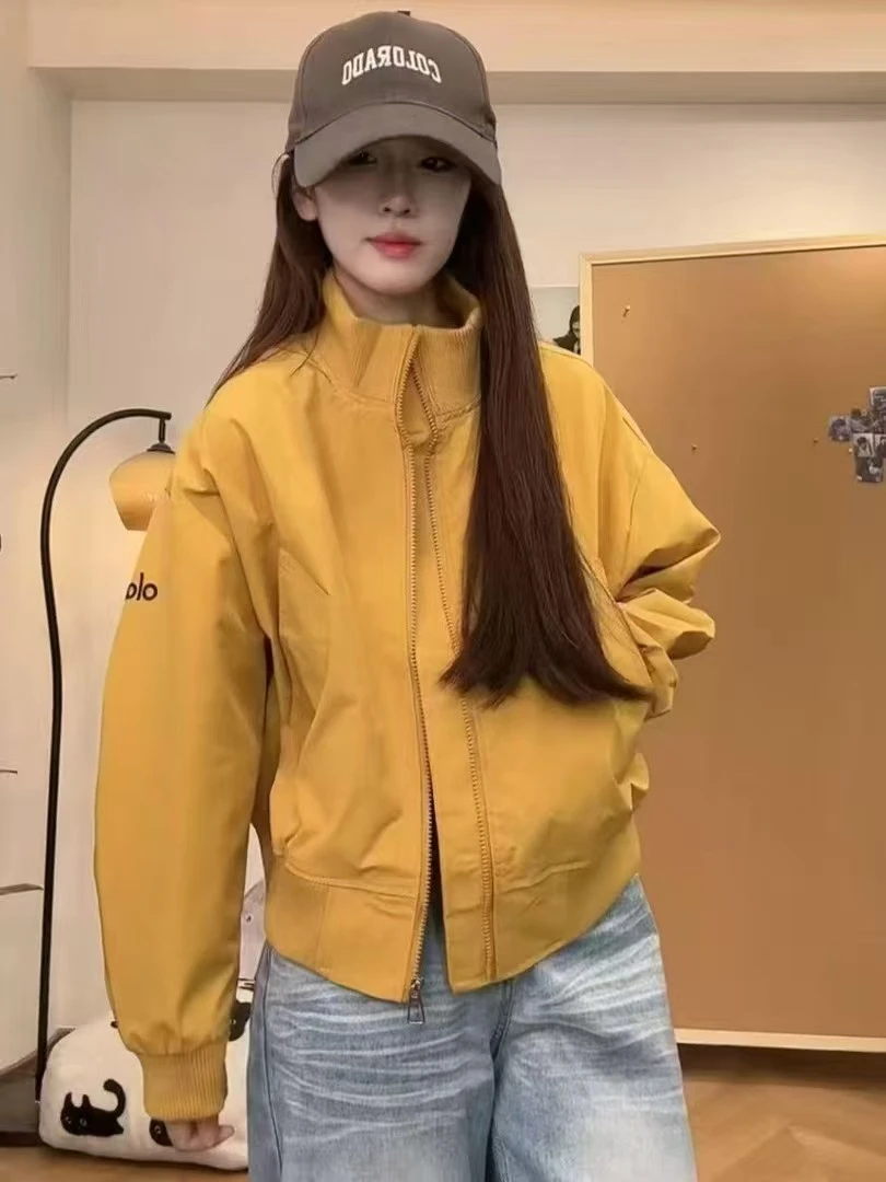 美式复古韩版宽松短款立领棒球外套女2025新款秋季学生小个子夹克
