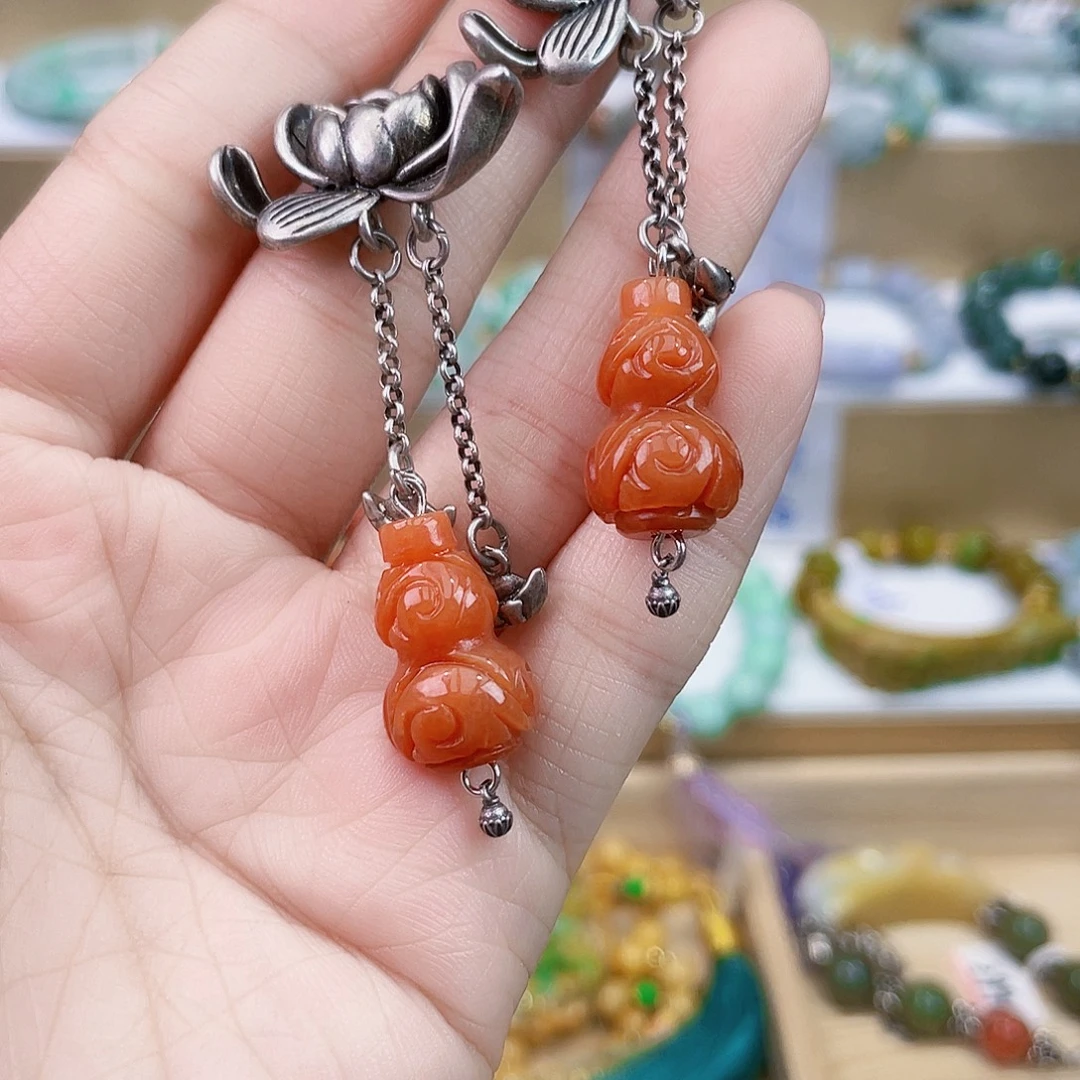 翡翠未镶嵌手链耳坠