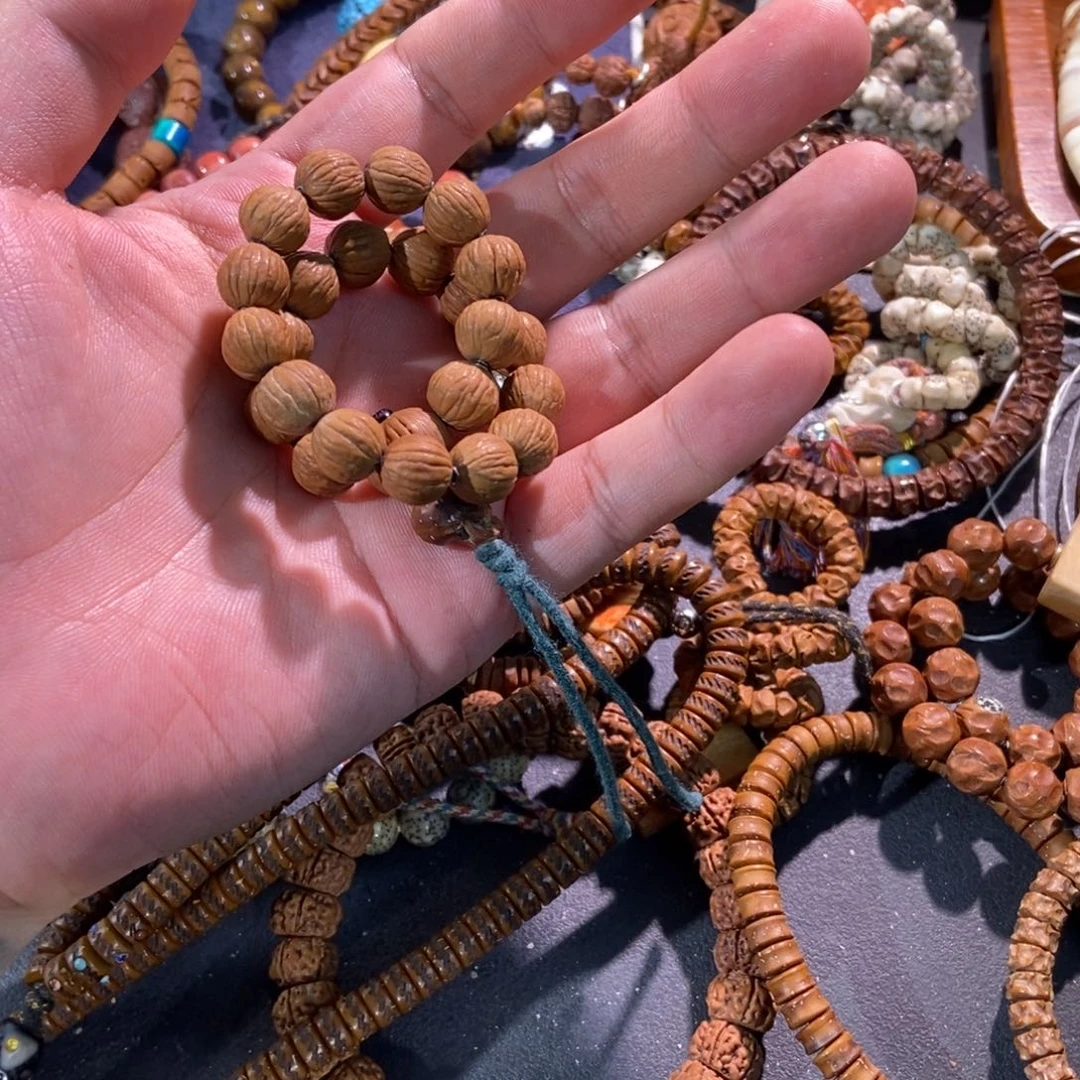 猴头核桃吊坠大*猴头手持银管