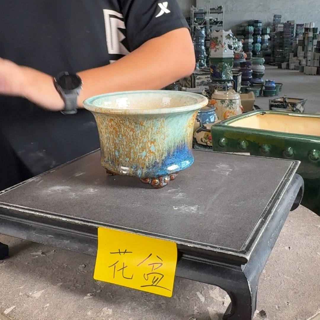 誠***。一风堂石湾花盆 气孔针眼