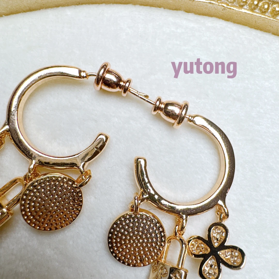 铜合金锆石耳饰 【雨桐高奢饰品】耳环CC00641