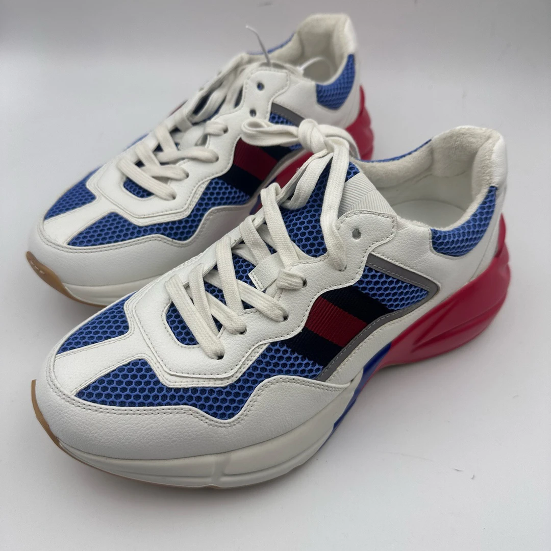 99新 GUCCI/古驰 40.5码/gucci古驰白红蓝老爹鞋/99新